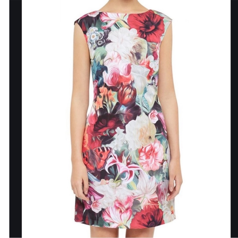 Ted Baker Floral Patterned Shift Dress, Size 2/M